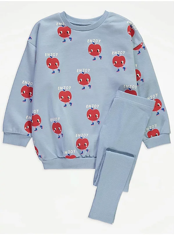 CONJUNTO 2 PEÇAS GEORGE BABY - MAÇÃZINHAS - MENINA