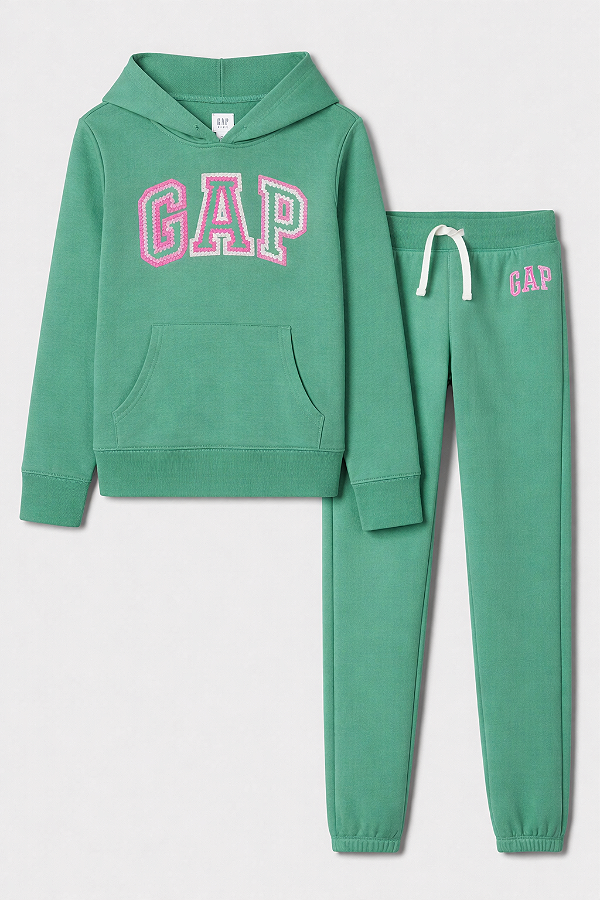 CONJUNTO FLANELADO 2 PEÇAS GAP - VERDE - MENINA