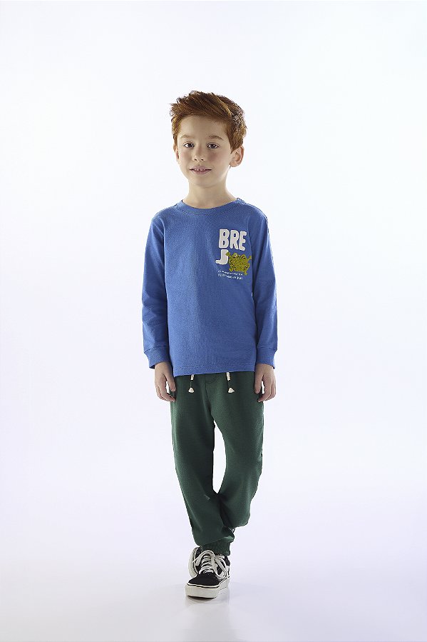 CONJUNTO 2 PEÇAS TRÊS E JÁ KIDS - MONSTRINHOS - MENINO