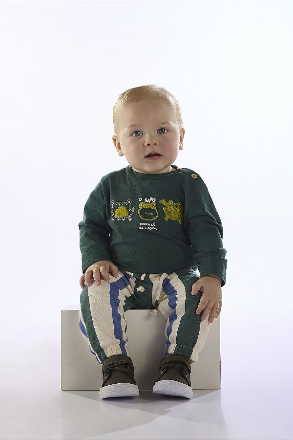 CONJUNTO 2 PEÇAS TRÊS E JÁ - SAPINHO - MENINO