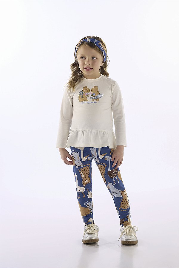 CONJUNTO 2 PEÇAS UP BABY - CAPIVARINHAS - MENINA
