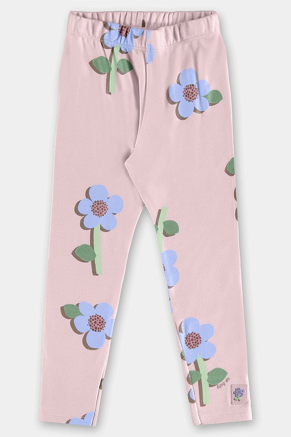 CALÇA FLANELADA UP BABY - FLOWERS - MENINA