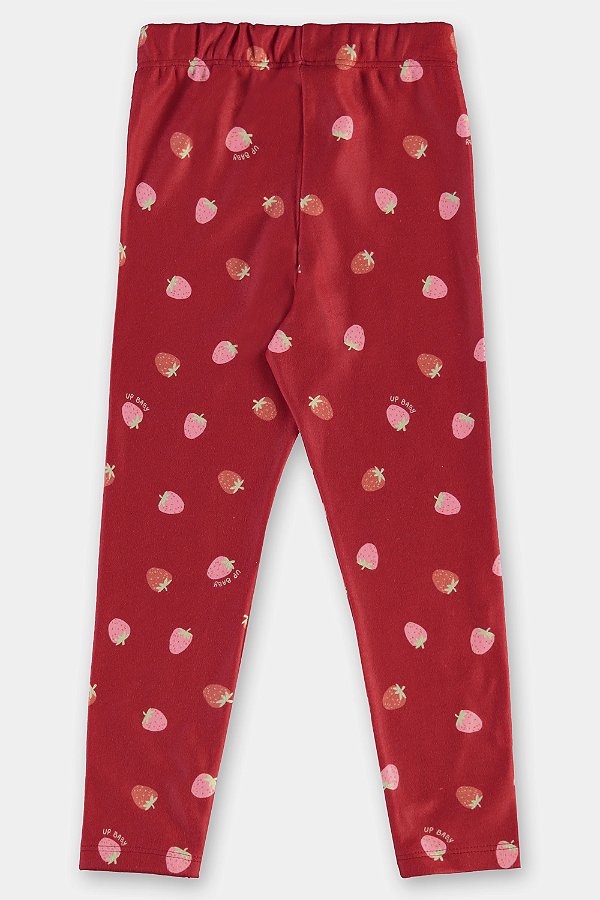 CALÇA FLANELADA UP BABY - MORANGUINHOS - MENINA