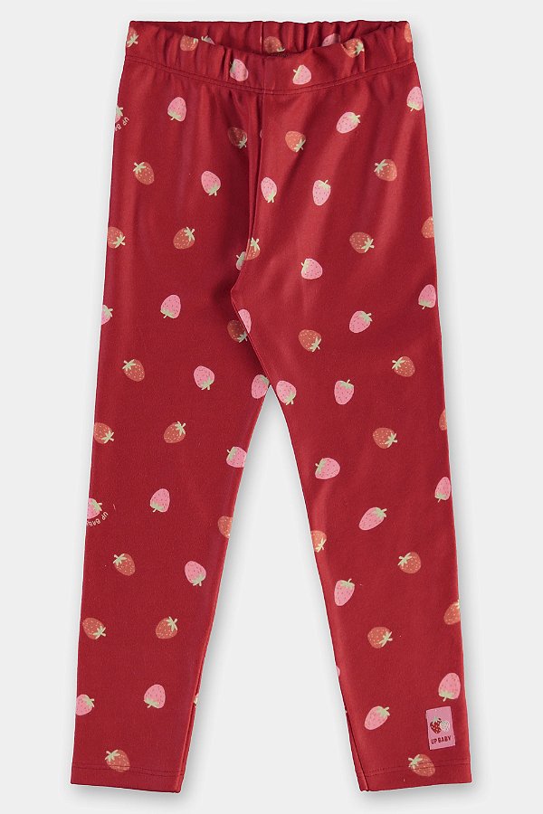CALÇA FLANELADA UP BABY KIDS - MORANGUINHOS - MENINA