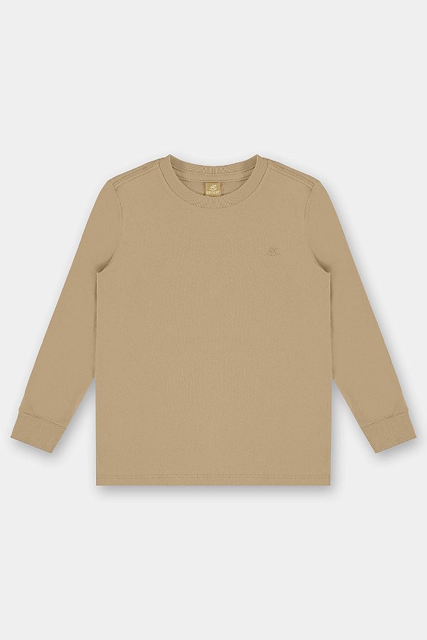 CAMISETA MANGA LONGA UP BABY - CAQUI LATTE - MENINO