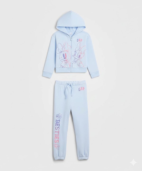CONJUNTO FLANELADO 2 PEÇAS GAP - MINNIE E MARGARIDA AZUL - MENINA