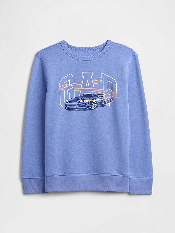 MOLETINHO FLANELADO GAP KIDS - CARRO AZUL - MENINO