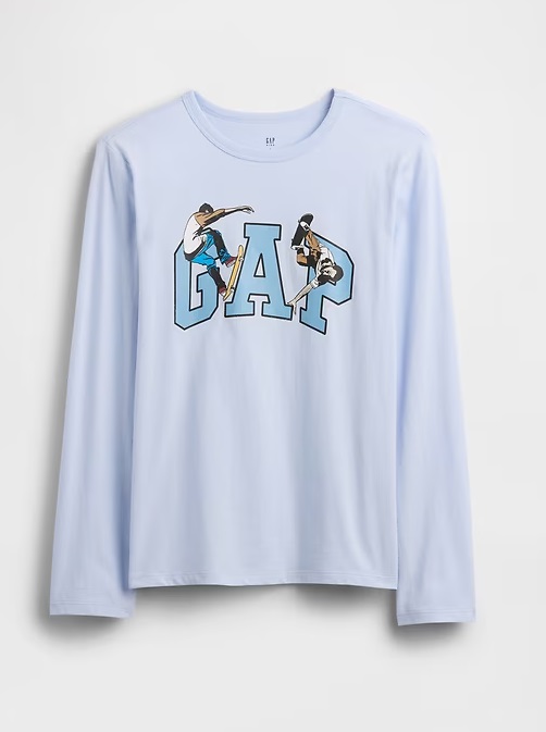 CAMISETA MANGA LONGA GAP KIDS - SKATE - MENINO