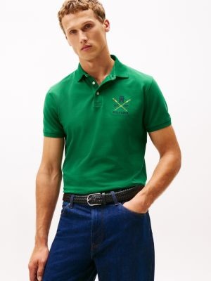 CAMISETA POLO MANGA CURTA TOMMY HILFIGER - VERDE - MASCULINA
