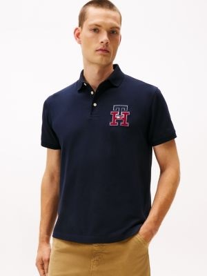 CAMISETA POLO MANGA CURTA TOMMY HILFIGER - AZUL MARINHO - MASCULINA