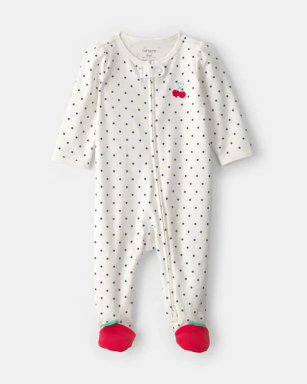 MACACÃO COM PÉ CARTER'S - CEREJINHA POÁ - MENINA