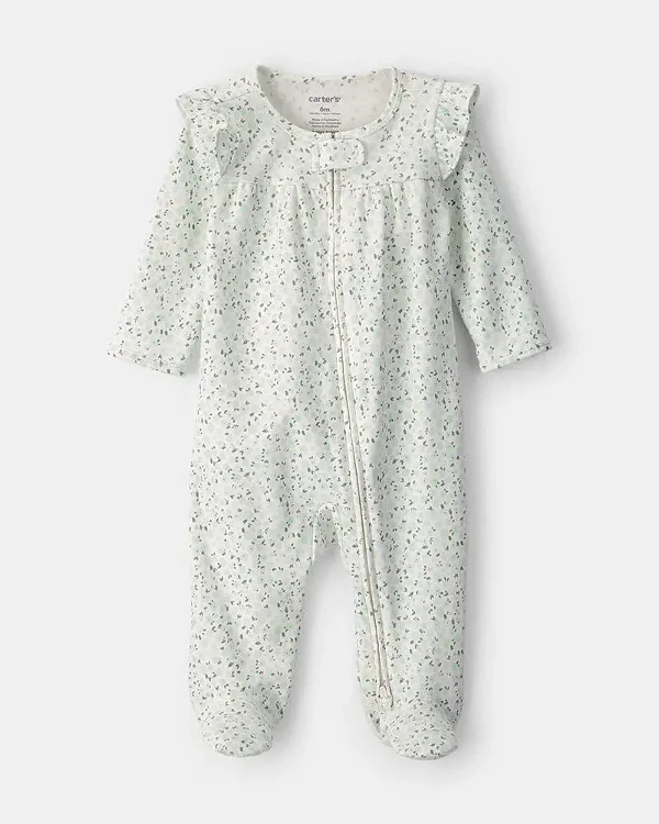 MACACÃO COM PÉ CARTER'S - FLORALZINHO - MENINA