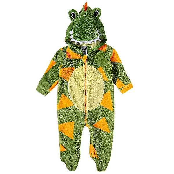 MACACÃO COM PÉ PELUDINHO TIP TOP BABY - JACARÉ - MENINO