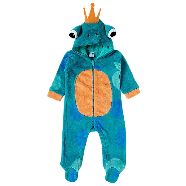 MACACÃO COM PÉ PELUDINHO TIP TOP BABY - SAPINHO - MENINO