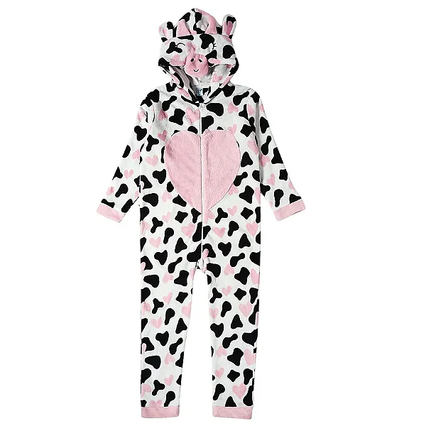 MACACÃO SEM PÉ PELUDINHO TIP TOP KIDS - VAQUINHA - MENINA