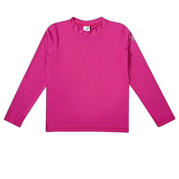 CAMISETA MODA PRAIA TIP TOP - ROSA - PROTEÇÃO +50UV - MENINA