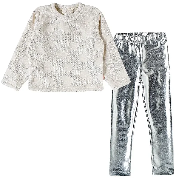 CONJUNTO 2 PEÇAS TIP TOP KIDS - CORAÇÃOZINHOS - MENINA