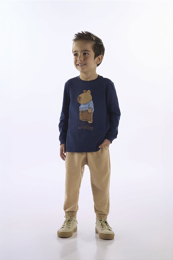 CONJUNTO 2 PEÇAS UP BABY KIDS - CAPIVARA - MENINO