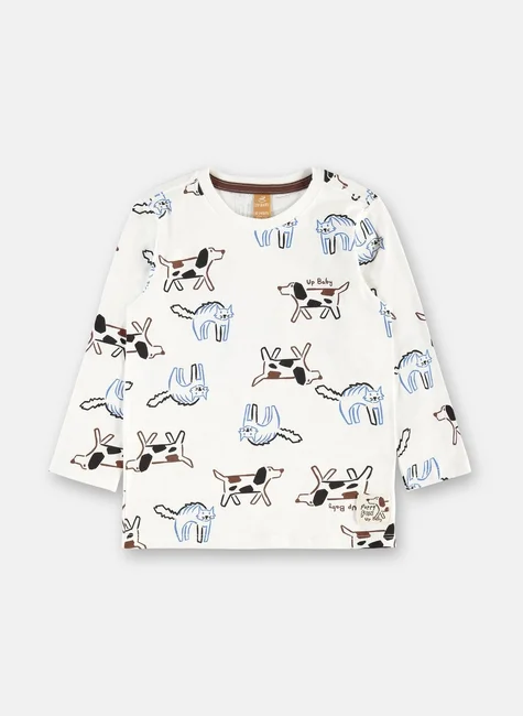 CAMISETA MANGA LONGA UP BABY - ANIMAIS - MENINO