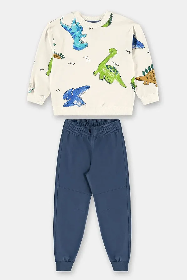 CONJUNTO MOLETOM 2 PEÇAS UP BABY - DINOSSAUROS - MENINO