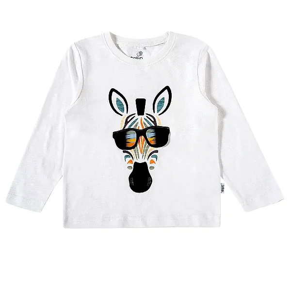 CAMISETA MANGA LONGA TIP TOP KIDS - ZEBRA - MENINO