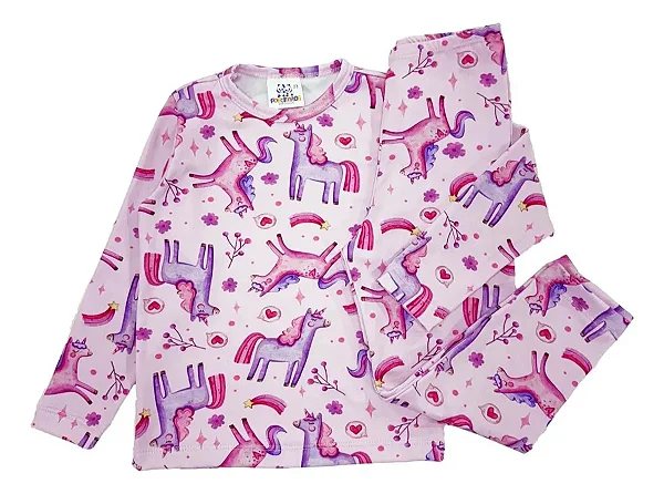 CONJUNTO TÉRMICO 2 PEÇAS COMFORT FOFOTINHOS - UNICÓRNIO ROSA - MENINA