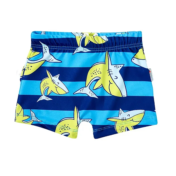 MODA PRAIA SUNGA TIP TOP - TUBARÃO - PROTEÇÃO UV50+ - MENINO