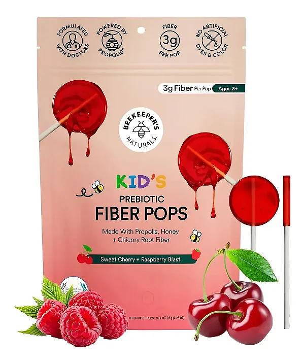 PIRULITO DE PREBIÓTICOS KID'S - CEREJA E FRAMBOESA - 93g