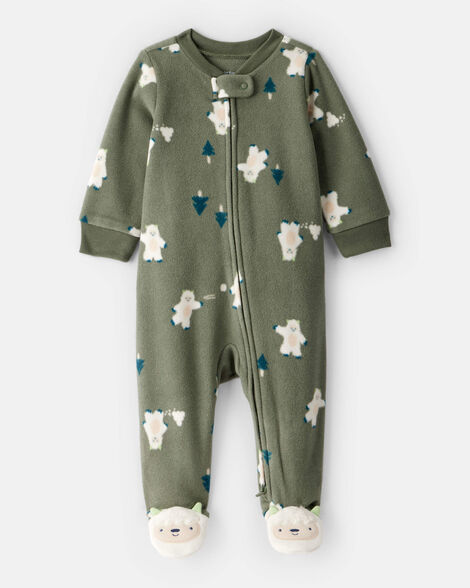 MACACÃO COM PÉ FLEECE CARTER'S - MONSTRINHO - MENINO
