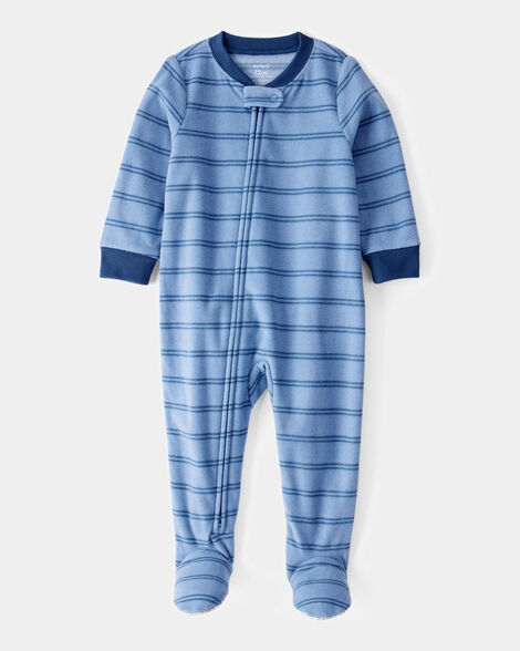 MACACÃO COM PÉ FLEECE CARTER'S - LISTRAS - MENINO