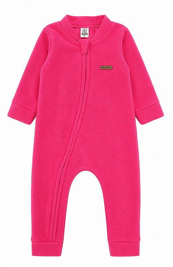 MACACÃO SEM PÉ SOFT PETTENATI FOFOTINHOS - ROSA PINK - MENINA