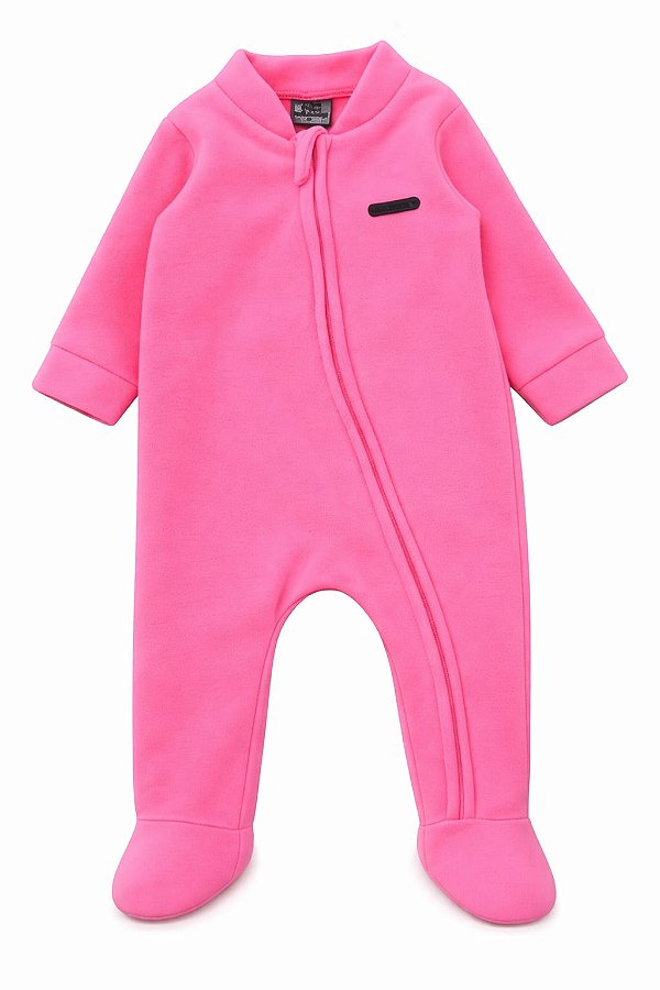 MACACÃO COM PÉ SOFT PETTENATI FOFOTINHOS - ROSA NEON - MENINA