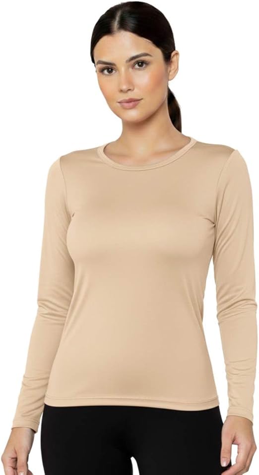 CAMISETA TÉRMICA MANGA LONGA JAGAR - AREIA - FEMININA