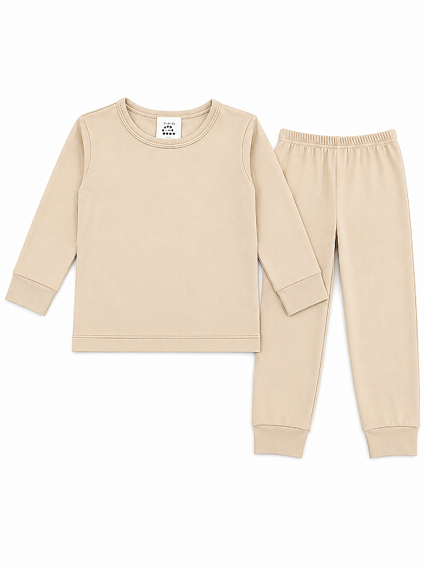 CONJUNTO TÉRMICO 2 PEÇAS COMFORT FOFOTINHOS - AREIA - UNISSEX