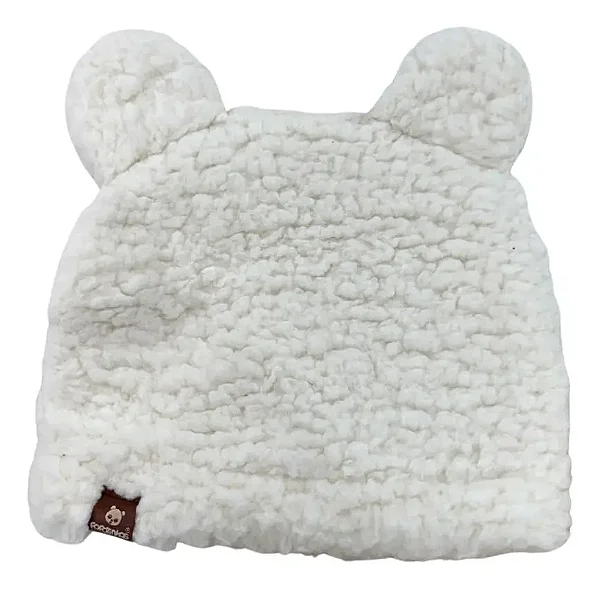 TOUCA TEDDY COM ORELHINHAS FOFOTINHOS - OFF WHITE - UNISSEX