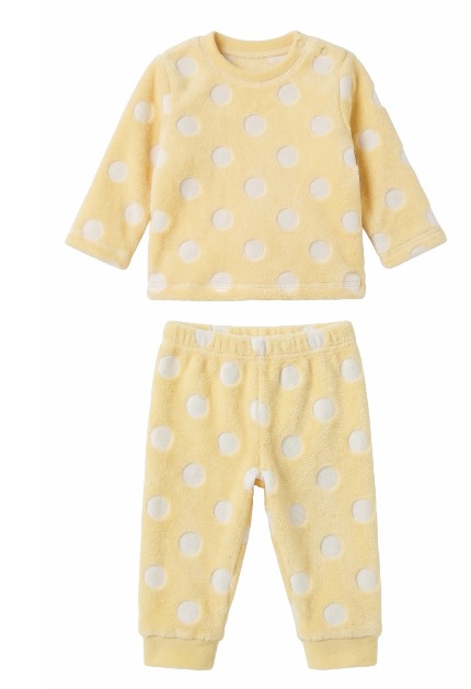 PIJAMA 2 PEÇAS FLEECE TODDLER TIP TOP - POÁ AMARELO - MENINA