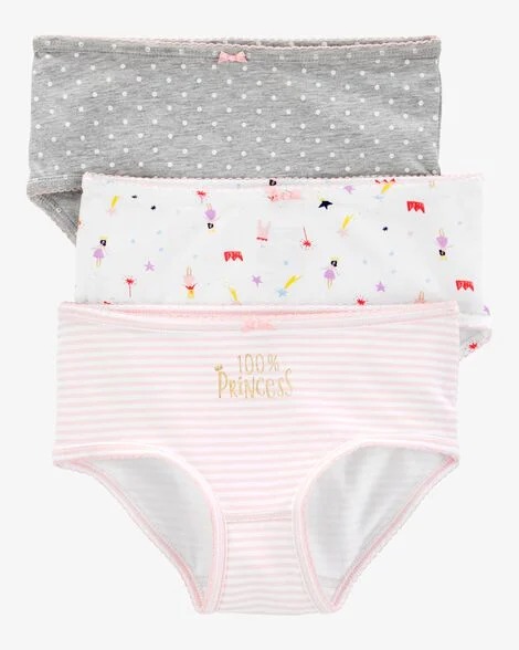 KIT 3 CALCINHAS CARTER'S - PRINCESS - MENINA