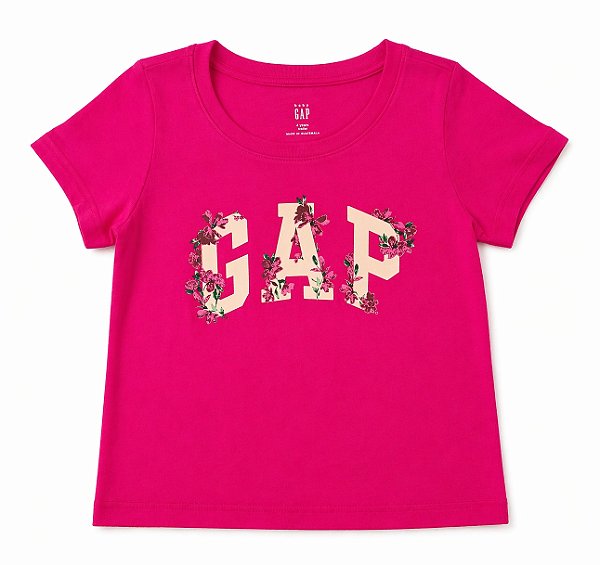 CAMISETA MANGA CURTA GAP - FLORES - MENINA
