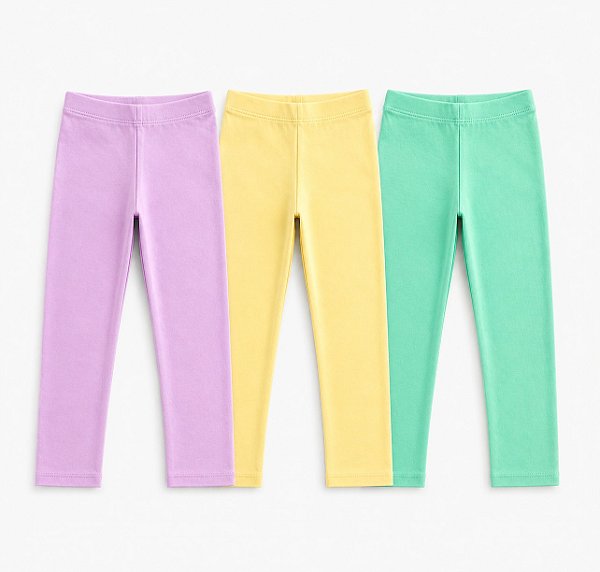 KIT 3 CALÇAS LEGGING GEORGE BABY -COLORIDAS - MENINA