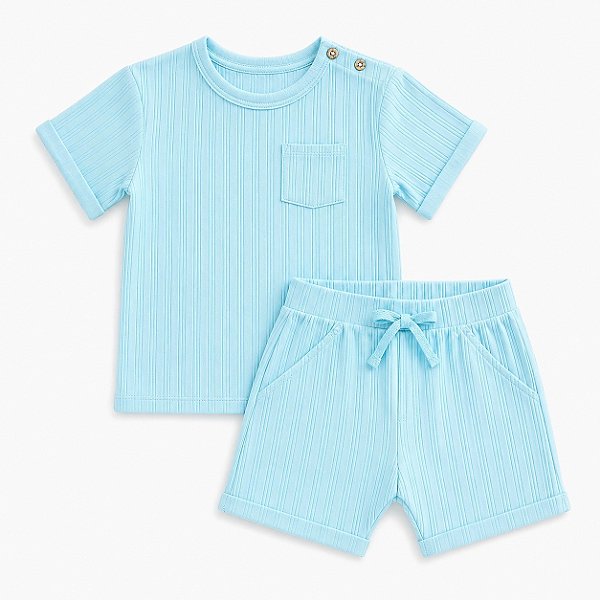 CONJUNTO VERÃO 2 PEÇAS GEORGE BABY - AZUL CLARO - MENINO