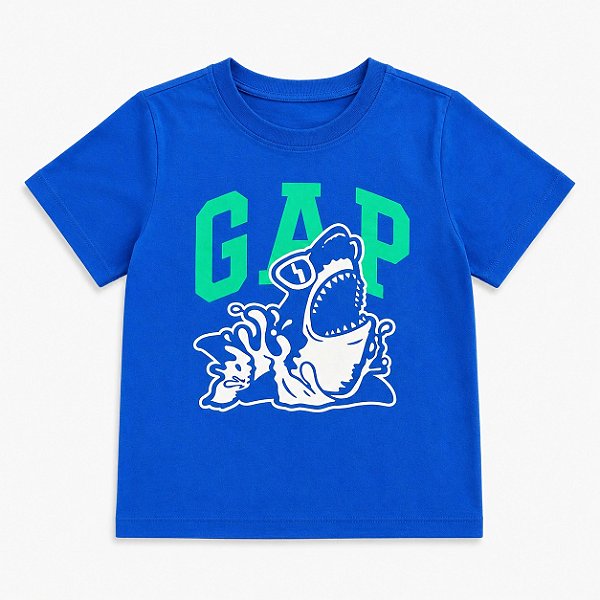 CAMISETA MANGA CURTA GAP - TUBARÃO - MENINO