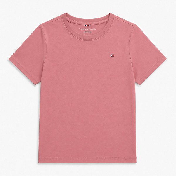 CAMISETA MANGA CURTA TOMMY HILFIGER - ROSA QUEIMADO - MENINO