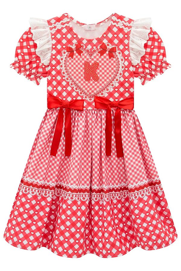 VESTIDO JUNINO KUKIÊ - MAÇA DO AMOR - MENINA