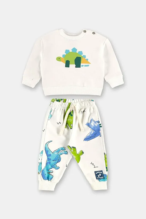 CONJUNTO MOLETOM 2 PEÇAS UP BABY - DINO - MENINO