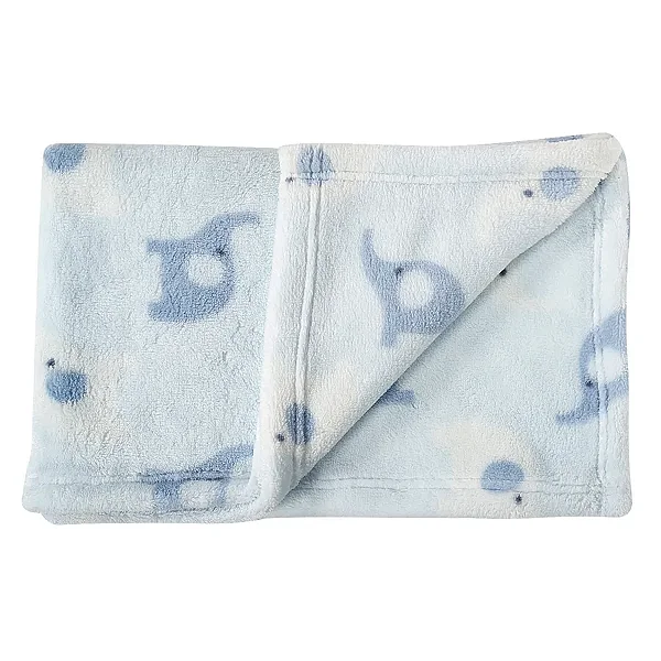 MANTA PELUCIADA TIP TOP - ELEFANTE AZUL - MENINO