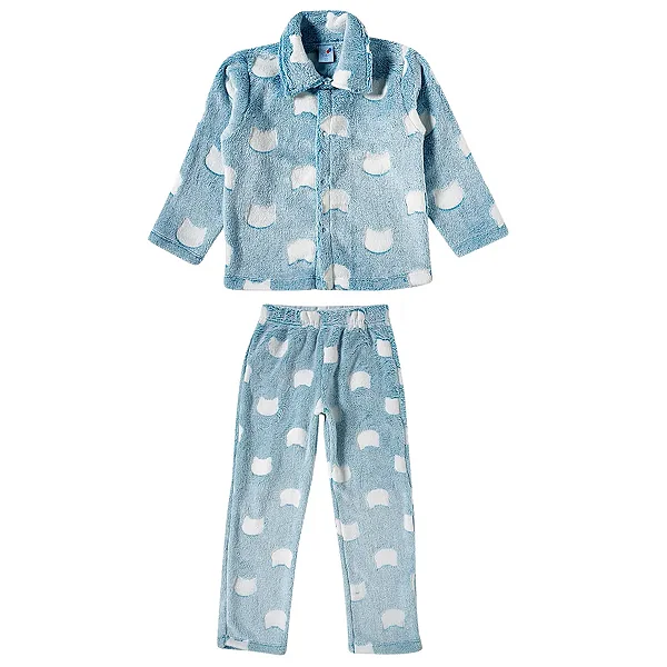 PIJAMA 2 PEÇAS FLEECE KIDS TIP TOP - GATINHO - UNISSEX