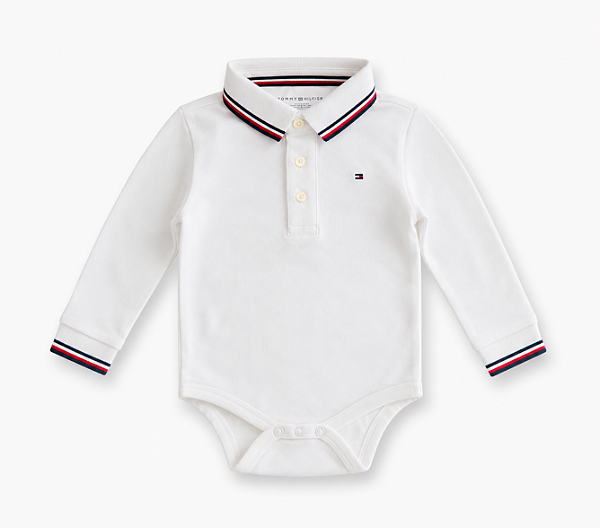 BODY POLO TOMMY HILFIGER - BRANCO - MENINO