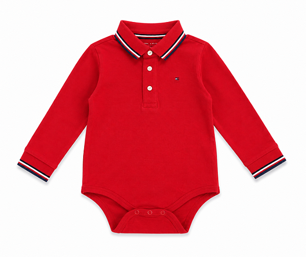 BODY POLO TOMMY HILFIGER - VERMELHO - MENINO
