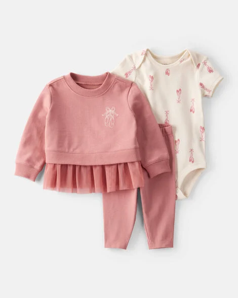 CONJUNTO 3 PEÇAS CARTER'S - BALLET - MENINA