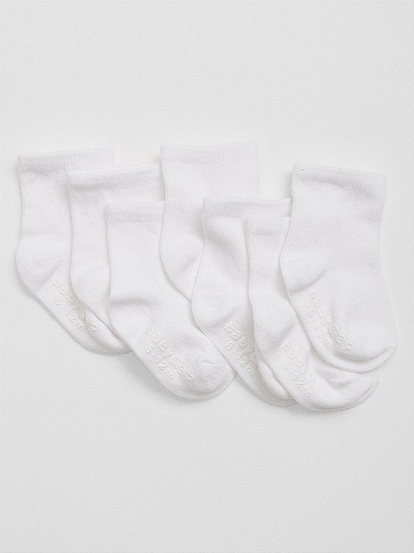 KIT 7 MEIAS GAP - BASIC BRANCA - UNISSEX